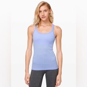 LULULEMON Ebb to Street Tank Top Light Support Ribbed size 8 Lavender Racerback